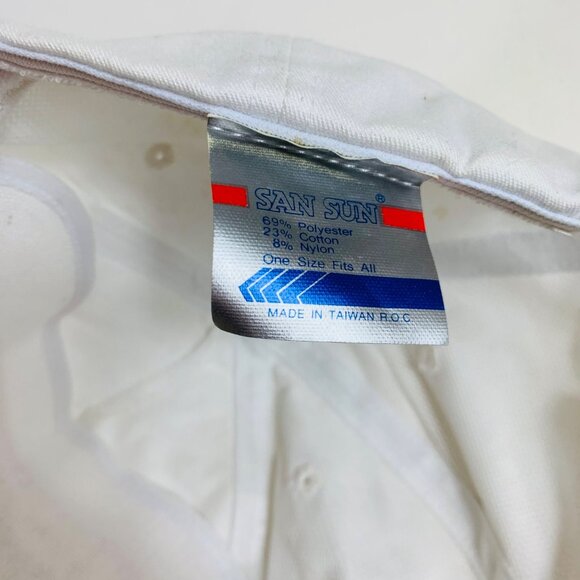 Indianapolis 500 Baseball Cap Anniversary Rope Strapback Hat White Gold 80s VTG - Picture 11 of 11